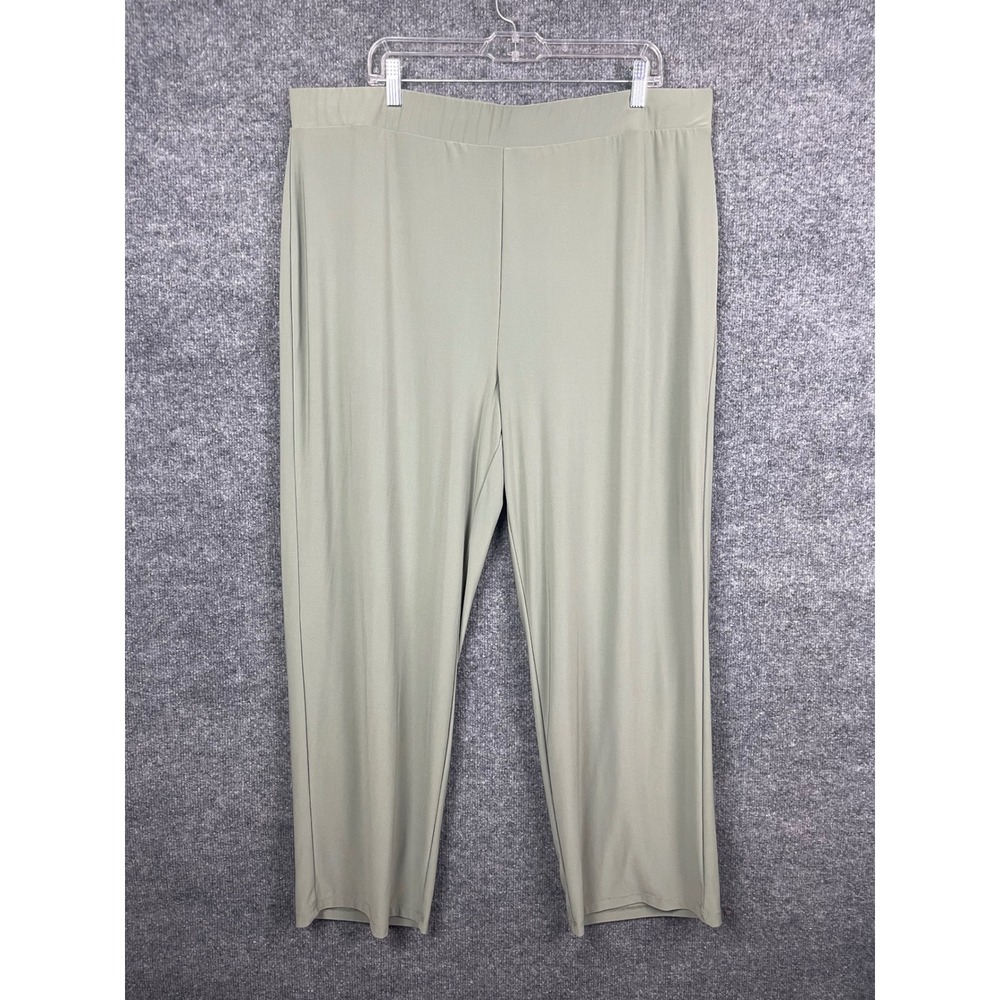 Investments‎ Pants Womens 2X Sage Green Excellent Soft Separates Pull On Stretch
